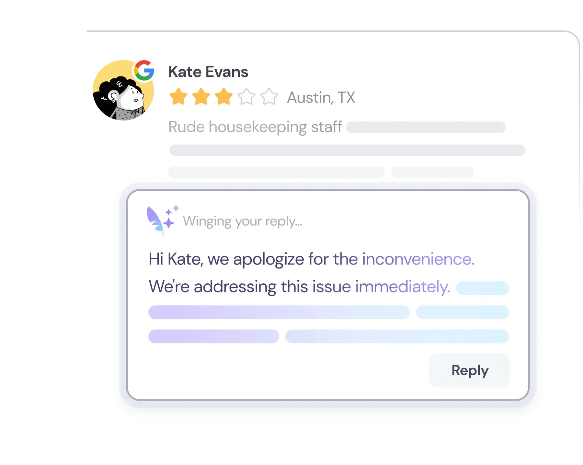 Élaborez des réponses <br aria-hidden class="max-2xl:hidden"> personnalisées grâce à l'IA.